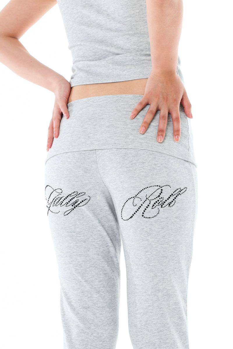 stone foldover pants