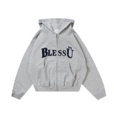 BU OG LOGO ZIP UP HOODIE 