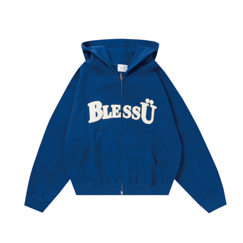 BLESS Ü BU OG LOGO ZIP UP HOODIE BU OG LOGO ZIP UP HOODIE – YZ