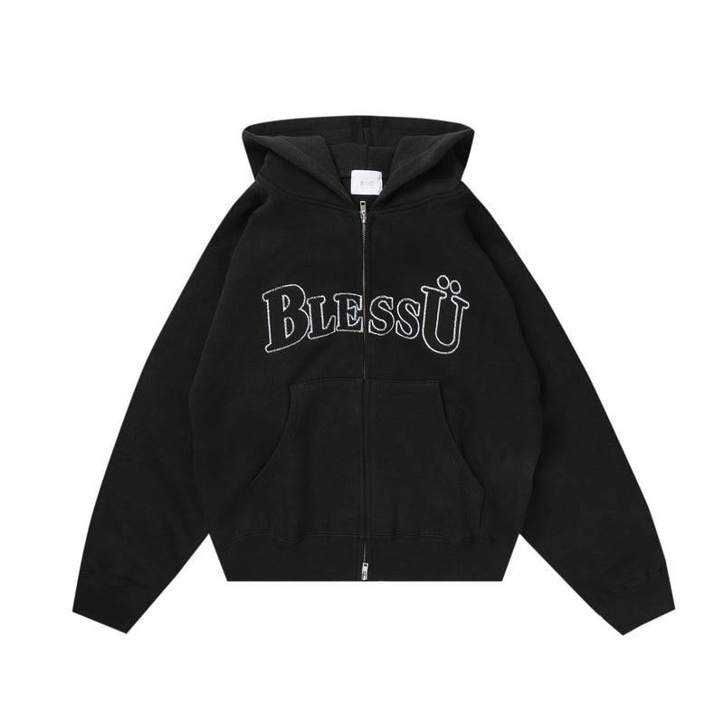 BU OG LOGO ZIP UP HOODIE 