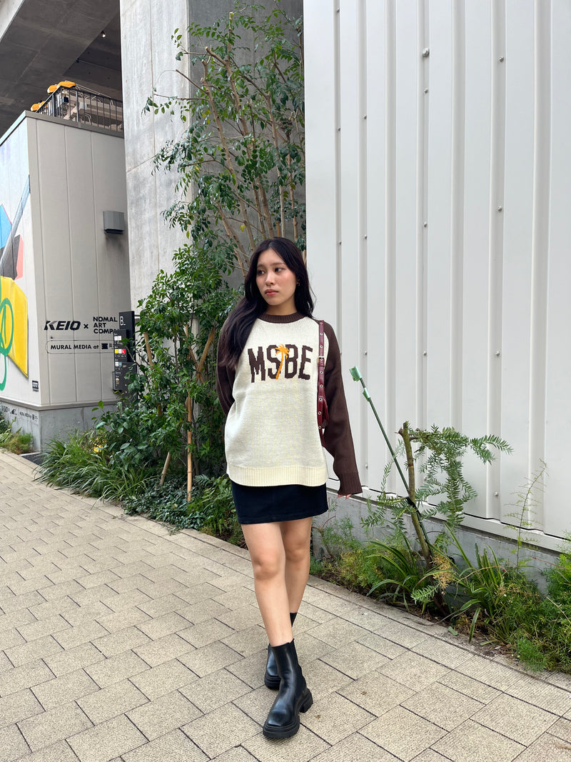 Msbe Logo Raglan Knit Pullover