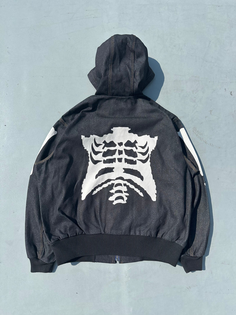 Bone Rigid Denim Zip Hoodie – YZ Bone Rigid Denim Zip Hoodie – YZ