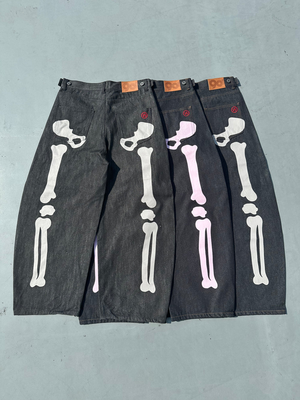 9090 骨 デニム ピンク Bone Rigid Denim Pants – YZ