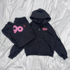 90 Logo Glitter Light Zip Hoodie【9090girl】