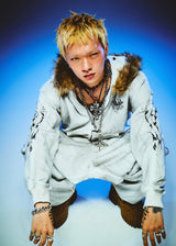 Tribal Kingo Logo Fur Zip Hoodie