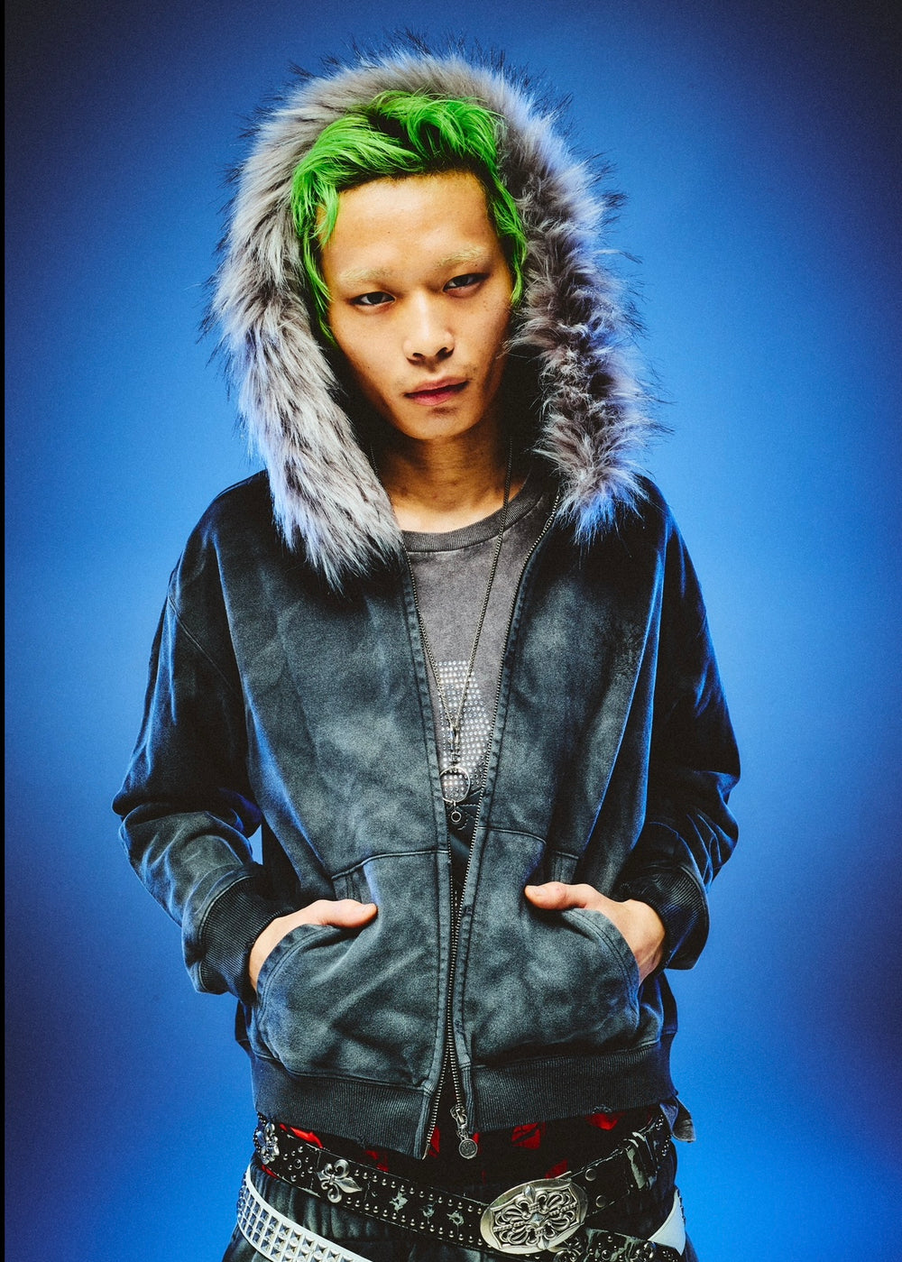 トップス 9090 Tribal Kingo Logo Fur Zip Hoodie IMG_7221_5cd683f7-316b-4937-