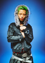 Tribal Kingo Logo Fur Zip Hoodie