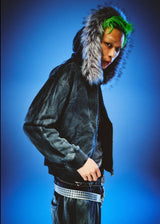 Tribal Kingo Logo Fur Zip Hoodie