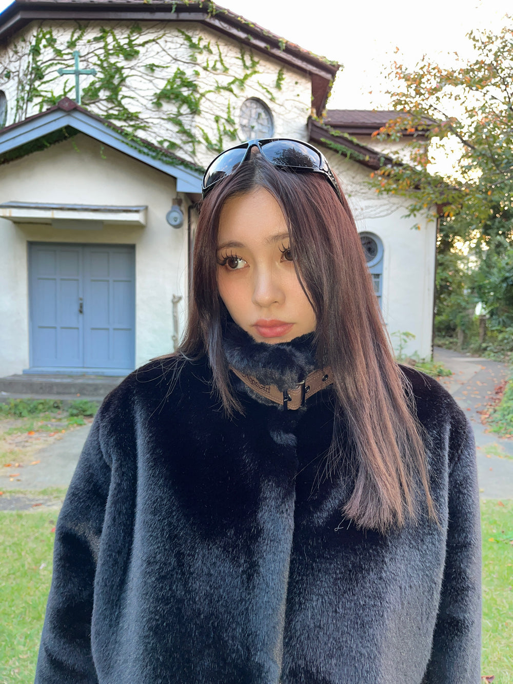 stand fake fur blouson – YZ