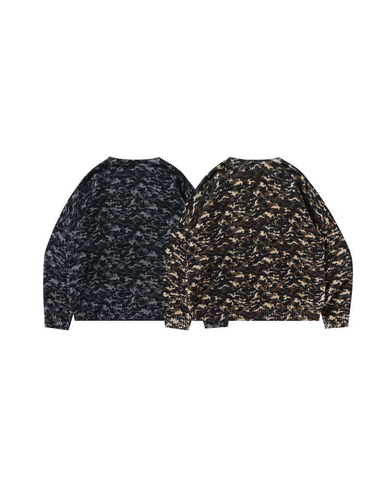 BU DIGITAL CAMOUFLAGE PATTERN KNIT