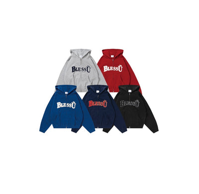 BU OG LOGO ZIP UP HOODIE 
