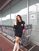 chain embroidery  glitter sweat