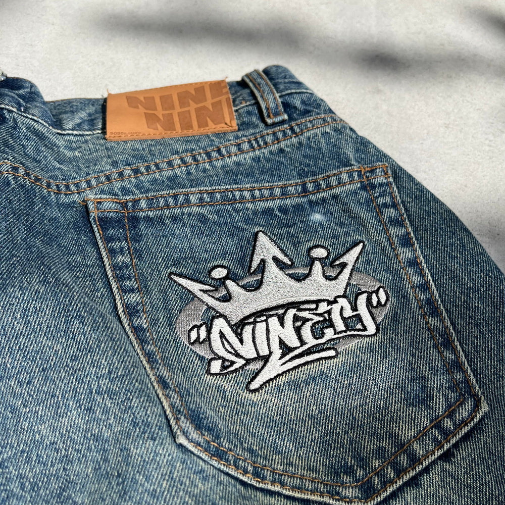 King Logo Vintage Like Denim – YZ King Logo Vintage Like Denim – YZ