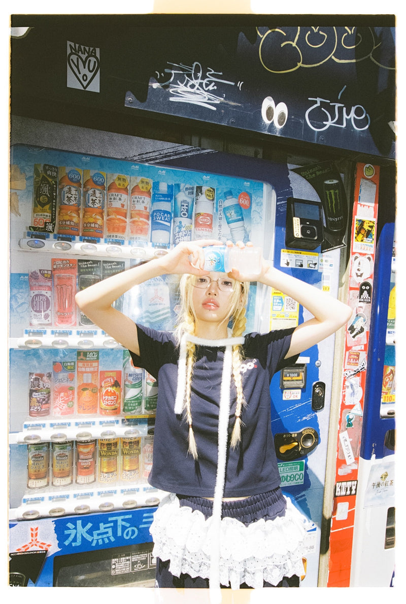 90 로고 도트 티 