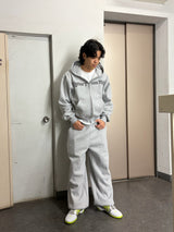 glitter heart logo zip hoodie