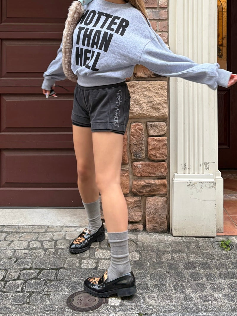 side logo sweat shorts