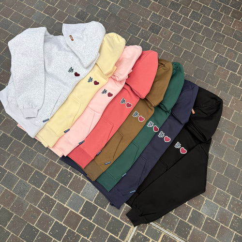 heart patch logo hoodie