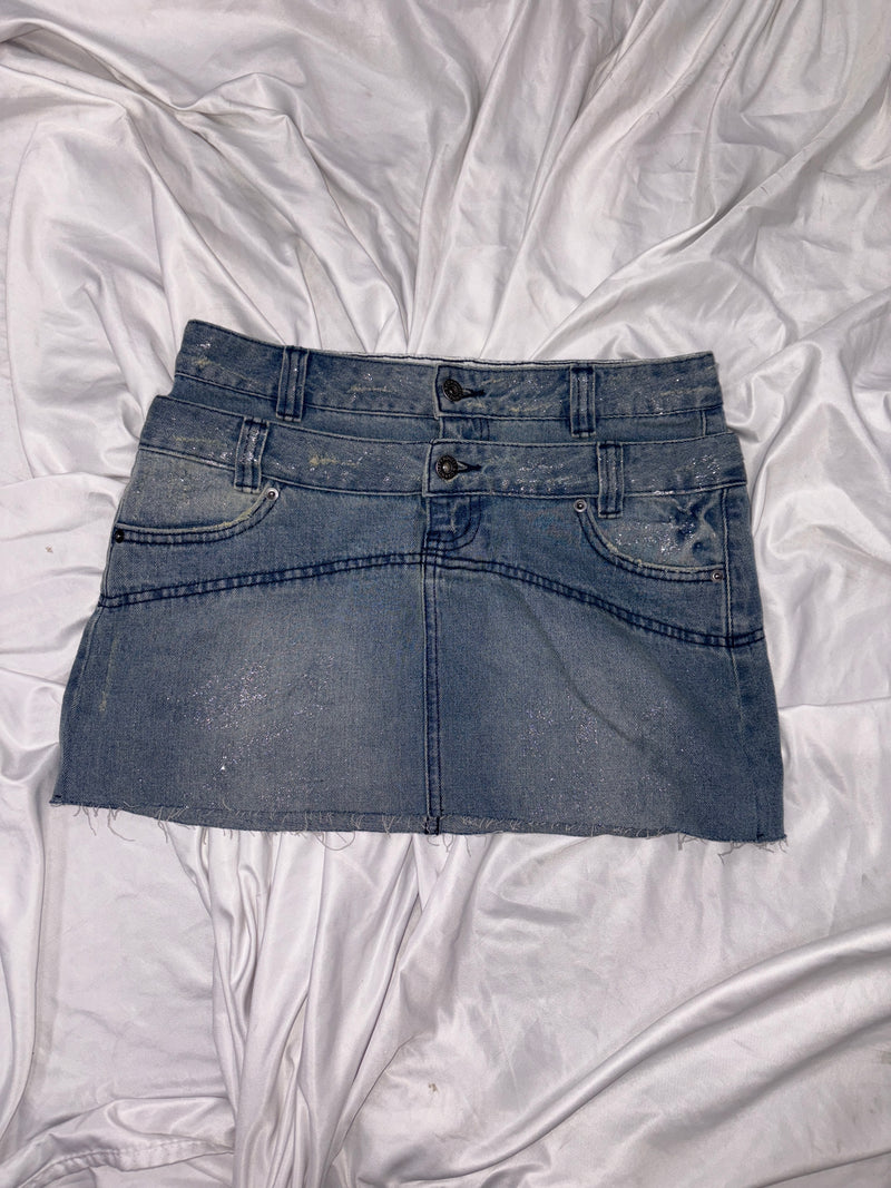 Double Waist Glitter Skirt