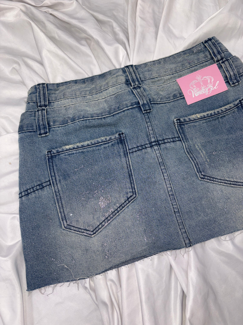 Double Waist Glitter Skirt