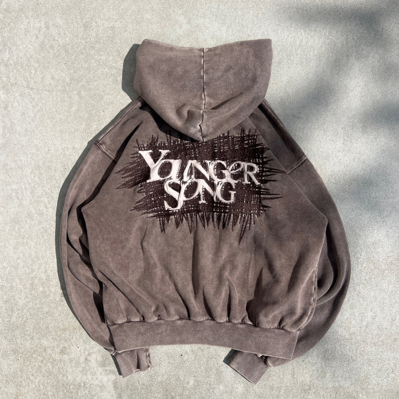 universal logo Premium crush EMB zip 连帽衫 