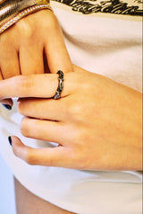 Triple Star Logo Ring