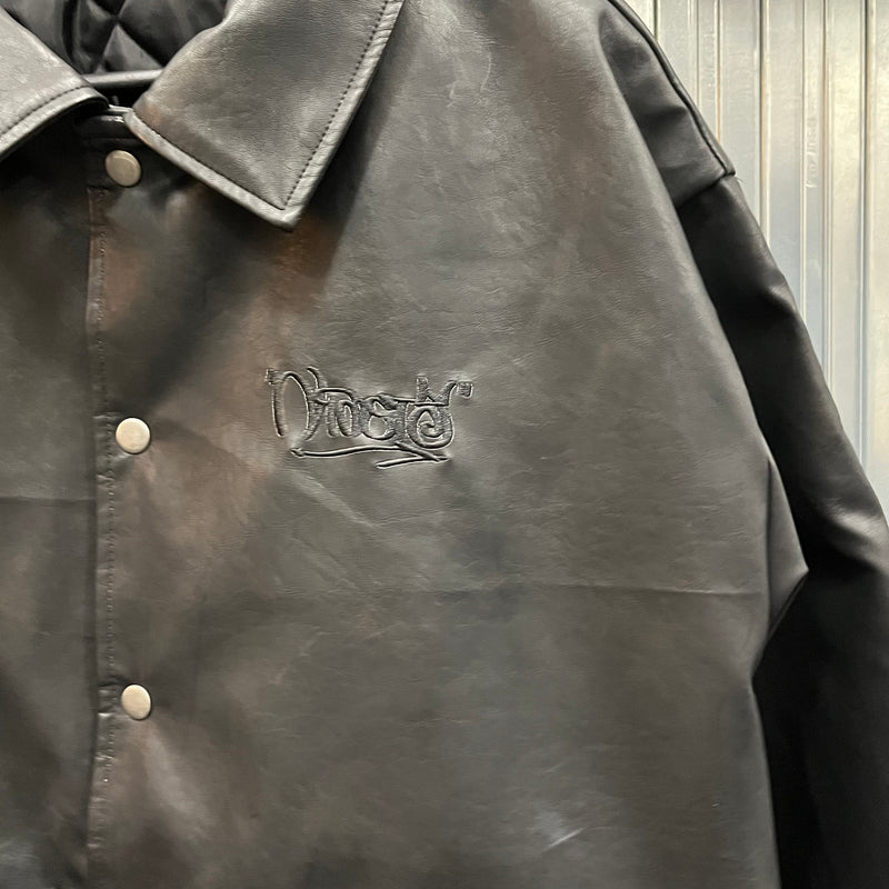 Tagging Logo Vintage Leather Jacket