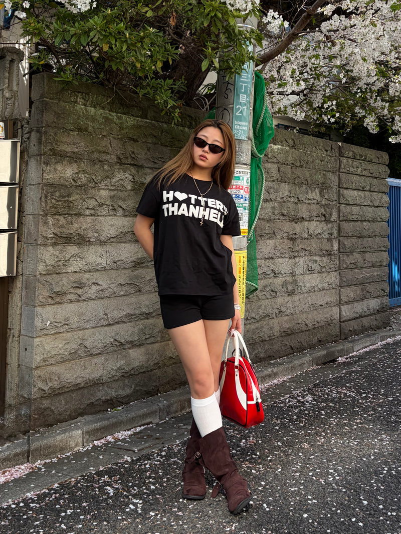 HTH ブラック スタッズ ハーフパンツ HOTTER LOGO SHORTS – YZ
