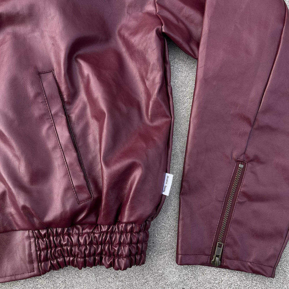 Fake Leather Zip Jacket – YZ