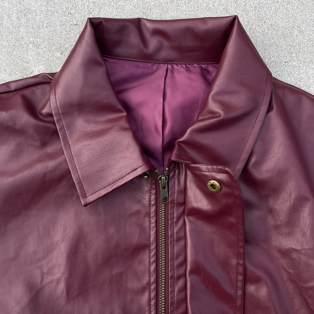 Fake Leather Zip Jacket – YZ