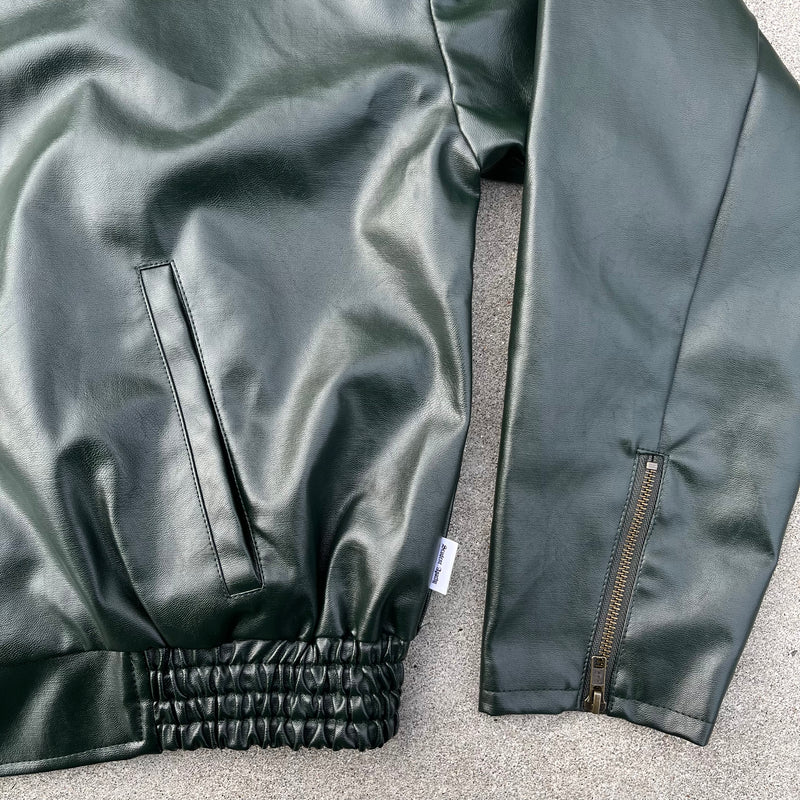 Fake Leather Zip Jacket