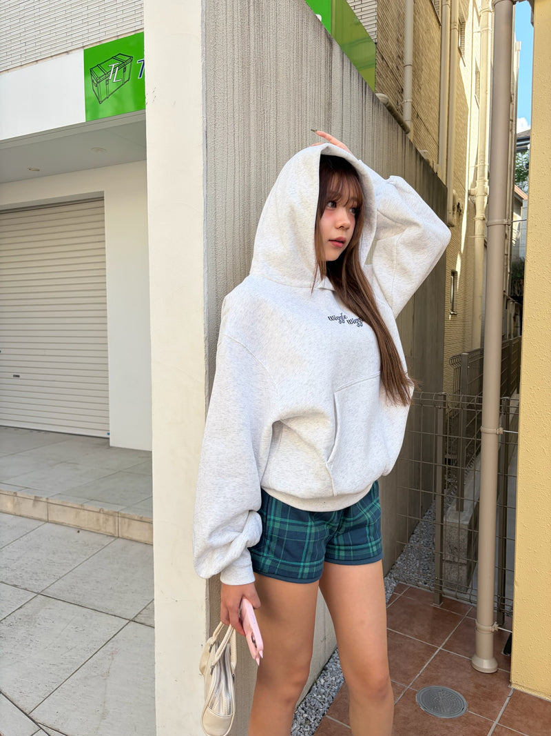 wiggle wiggle × HTH check pattern mini shorts