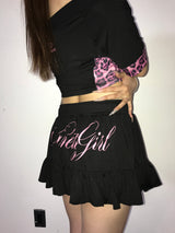 9090girl × umbro Leopard Off Shoulder Tee