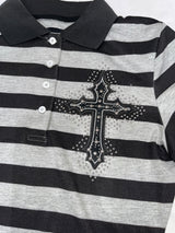 Cross Patch Stripe Polo