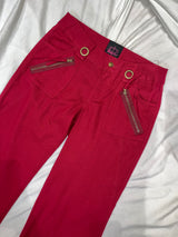 Rayon Linen Low-Rise Pants
