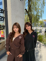 Butterfly logo big studs zip hoodie pack set up 