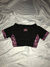 9090girl × umbro Leopard Off Shoulder Tee