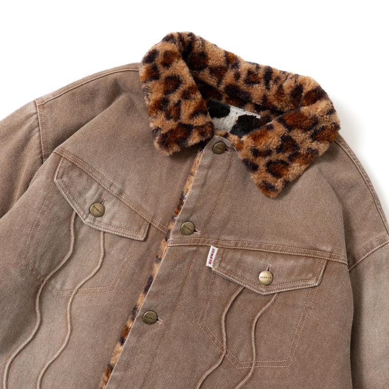 leopard boa jacket