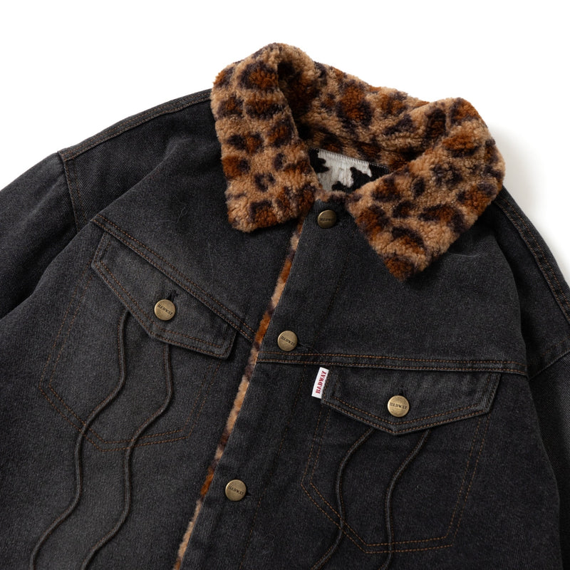 leopard boa jacket