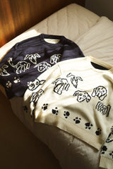 low gauge reversible dog sweater