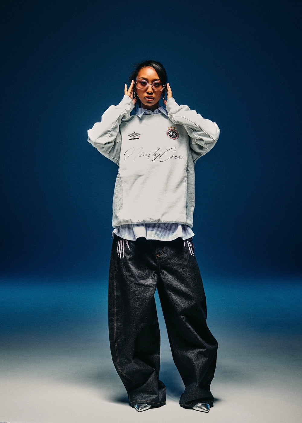 9090 × umbro Emblem Crewneck Sweat – YZ