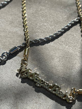 screw chain logo necklace