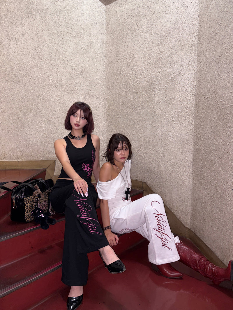 Feather Logo Slim Sweat Pants