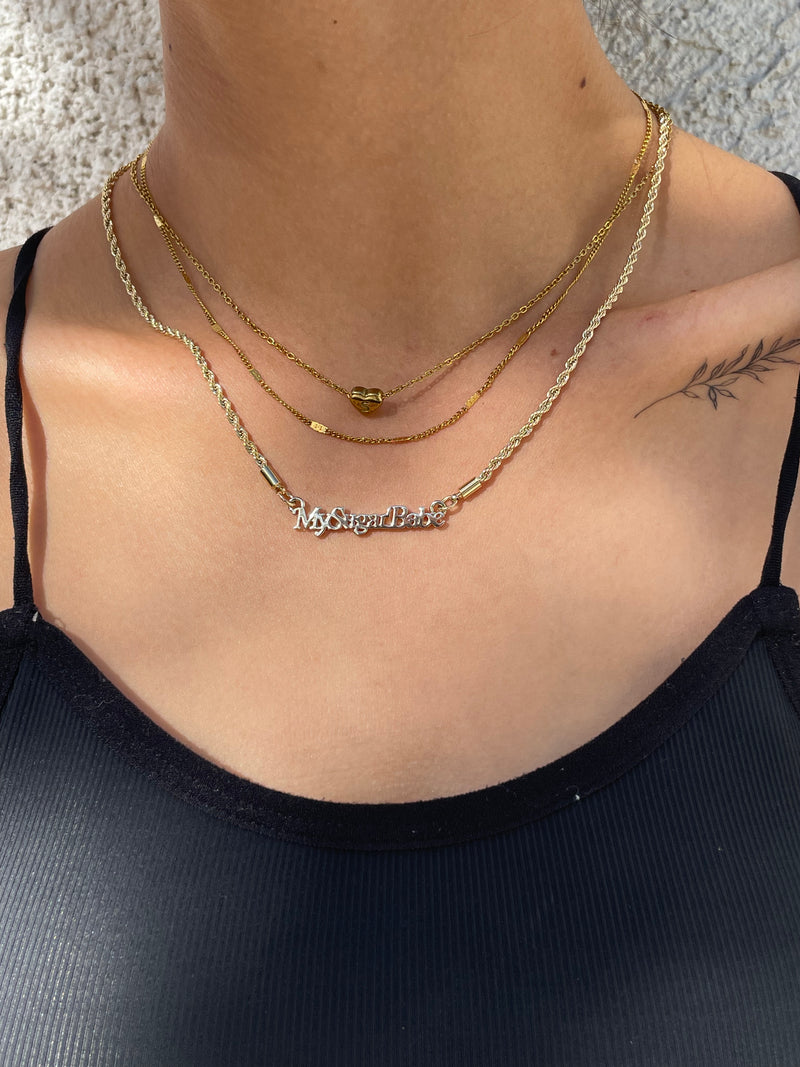 screw chain logo necklace – YZ
