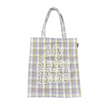 CHECK TOTE BAG