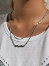 Screw Chain Logo Necklace