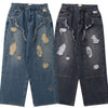 Crash double knee denim