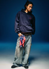 불릿 로고 후드티 