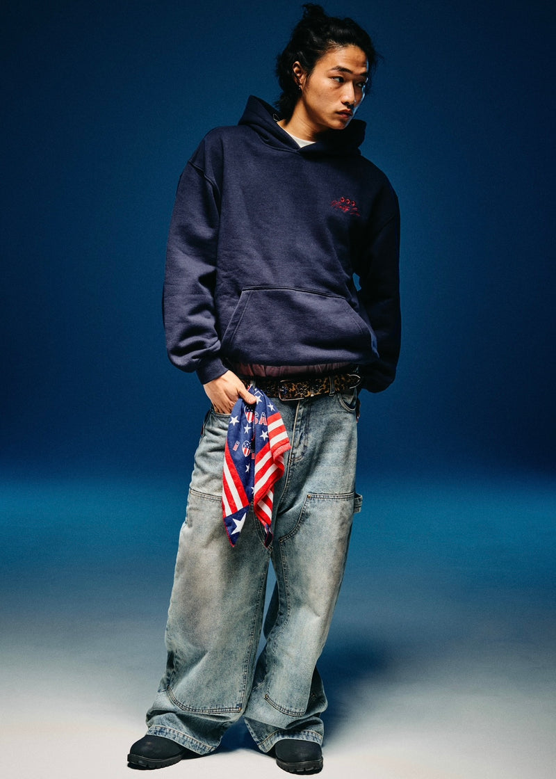 불릿 로고 후드티 