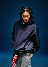 불릿 로고 후드티 