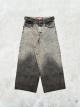 Bullet Logo Mud Fade Super Baggy Denim Pants 